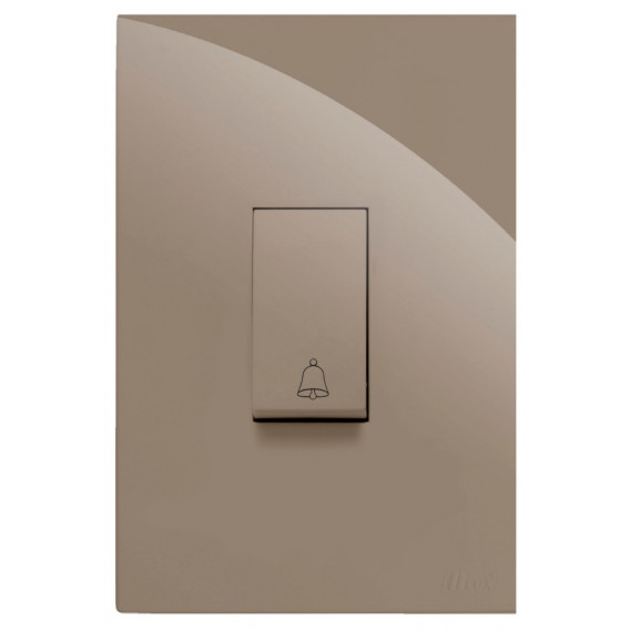 Conjunto Pulsador de Campainha Vertical 4x2 - RECTA FENDI GLOSS